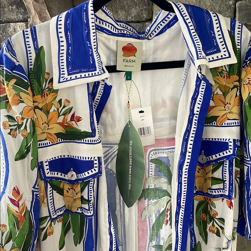 Farm Rio Floral Parrot Print Maxi Dress - Picture 5 of 8